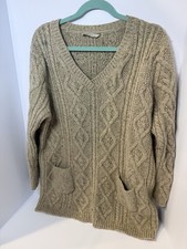 Soft Surroundings Women's Watercolor Print Lightweight Knit V-Neck Sweater
