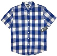 U.S. Polo Assn. Men's Long Sleeve Plaid Button-Down Shirt, Size L