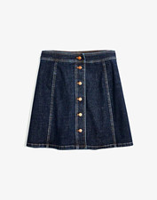 Madewell Raw-Hem Denim Mini Skirt, Size 23