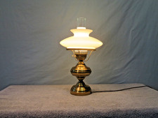 Vintage Brass Table Lamp with Clear Glass Chimney and Urn-Form Base — listing 5