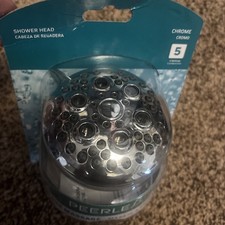Peerless Power Shower Head with On/Off Button, 1 Spray, Chrome