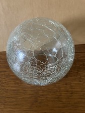 Vintage Chunky Slab Glass Dome Lamp Shade, 13" Wide, Brutalist Style, Green & Amber — listing 2