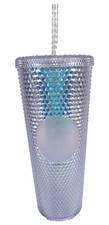 Starbucks Iridescent Blue/Green Double-Wall Cold Cup Tumbler with Siren Logo, 24oz Venti