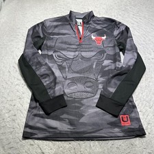 NBA UNK Chicago Bulls Net-Dri Quarter-Zip Pullover, Men's Medium — listing 5