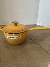 Le Creuset Cast Iron 18cm Saucepan with Lid in Cream/White — listing 3
