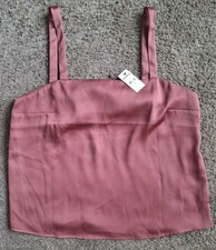 Express Satin V-Neck Cami Slip Top in Terracotta Rose — listing 2