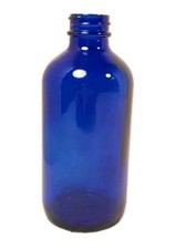 Vintage Cobalt Blue Glass Boston Round Apothecary/Medicine Bottle — listing 2