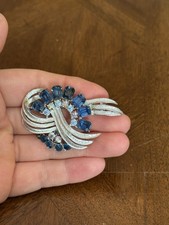 Coro Vintage Rhinestone Swirl Domed Brooch — listing 5