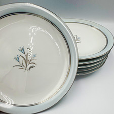 Noritake Bluebell 5558 15-Piece Snack/Luncheon Set with Coffee Pot, Creamer, Sugar & Snack Plates with Cups