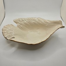 Lenox Ivory Porcelain Double Leaf-Form Divided Dish with Center Handle and Gold Trim — listing 6