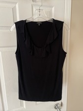 Talbots Petites Sleeveless Floral Medallion Print Polo Top, Size Medium — listing 3