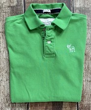 Abercrombie & Fitch Muscle Fit Navy Pique Polo Shirt, Men's L, listing 3