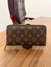 Louis Vuitton Monogram Envelope Wallet with Orange Snap Closure