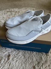 Columbia PFG Women's Slip-On Boat Shoes, Gray/Teal — listing 6