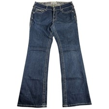 Ariat R.E.A.L. Denim High Rise Bootcut Jeans, Dark Blue Wash, Size 32R — listing 2