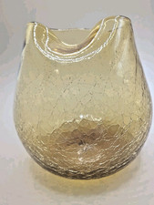 Vintage Amber Crackle Glass Miniature Pitcher / Creamer with Applied Handle — listing 5