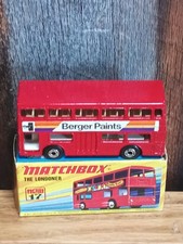Vintage Die-Cast London Double-Decker Bus with 'Berger Paints' Livery Matchbox / Lesney — listing 2