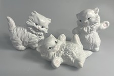 Bisque Porcelain Playing Kittens Figurine, Two Tabby Cats — listing 2