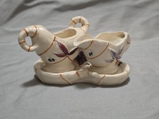 Figural Elephant Covered Sugar Bowl / Small Tureen, Hand-Painted Floral Motif — listing 5
