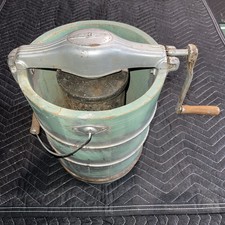 Vintage Country Freezer Wooden Bucket Hand-Crank Ice Cream Maker — listing 5
