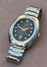 Vintage Doxa Men's Dress Watch, Gold-Tone Case, Manual Wind, Silver Sunburst Dial — listing 4