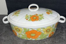 Vintage Wildflower Pattern Ceramic Casserole Dish (Base Only) — listing 6