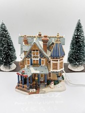 Ceramic Lighted Christmas Village Barn with Silo, Snow-Covered Red Barn Figurine — listing 6