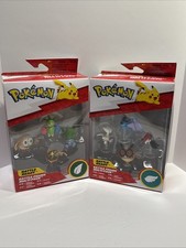 Pokémon Battle Figure Multi-Pack (Rowlet, Roselia, Oddish, Flapple) - Grass Type 4-Figure Set