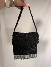 Walborg Handmade Gold and Black Beaded Evening Clutch with Chain Strap — listing 3