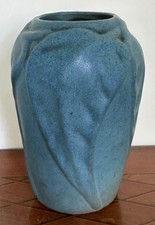 Arts & Crafts Matte Green Art Pottery Vase with Stylized Floral Decoration Impressed 'Roseville' or 'RV' mark — listing 6