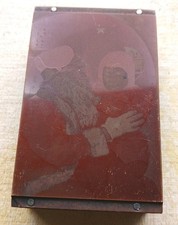 Antique Photoengraving Printing Block - Loaded Down Pack Mule, Brass Plate Mounted on Wood (11x11cm)