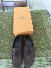 Tod's Gommino Driving Loafers Silver Metallic Leather Size EU 38 — listing 6