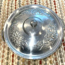 Rodney Kent #440 Hand Wrought Hammered Aluminum Covered Casserole Server with Pyrex Insert — listing 3