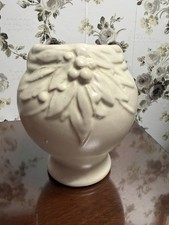 Nelson McCoy Pottery Aqua Turquoise Leaf & Berry Vase — listing 4