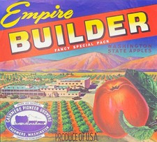 Vintage Mt. Cashmere Brand Apple Crate Label - L.E. Larson, Wenatchee, Washington — listing 5