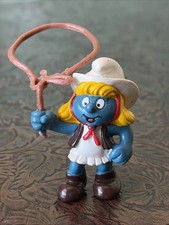 Cowgirl Smurfette PVC Figurine with Lasso — listing 3