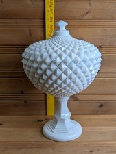 Westmoreland Blue Sawtooth Diamond Point Glass Footed Compote — listing 2