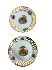 Apulum Porcelain Reticulated Cabinet Plate with Floral Still Life — listing 5