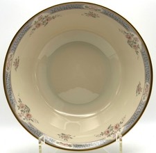 Pair of Vintage 1940s Floral Serving Platters with Gold Filigree Trim — listing 3