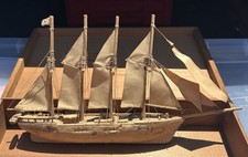 Carved Wood Model Outrigger/Dugout Canoe Boat with Chip-Carved Geometric Decoration — listing 2