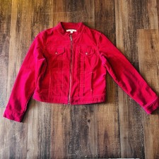 Tommy Hilfiger Wide-Wale Corduroy Jacket, Magenta Pink, Size M — listing 5