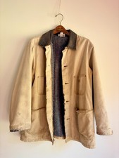 Carhartt-Style Green Canvas Chore Jacket with Corduroy Collar — listing 4