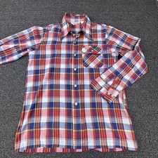Vintage 1970s Levi's Panatela Tops Navy Western Snap Shirt with Contrast Stitching — listing 6