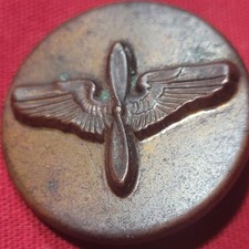 WWII US Army Air Corps Aviation Cadet Winged Propeller Collar Insignia Pin — listing 5