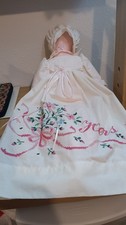 Handmade Pillowcase Doll with Floral Embroidery and Lace Bonnet — listing 4