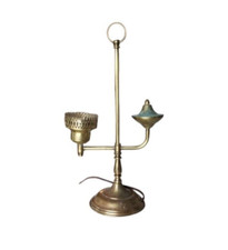 Vintage Brass Bouillotte-Style Student Lamp with Adjustable Reflector — listing 6