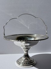 Vintage Weighted Sterling Silver Pedestal Compote / Candy Dish with Gadroon and Pierced Reticulated Rim — listing 4