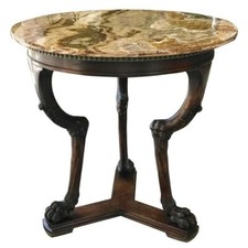 French Louis XV Style Giltwood Onyx-Top Occasional Table — listing 4