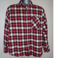 Canada Weather Gear Men's Red Plaid Flannel Shirt — listing 4