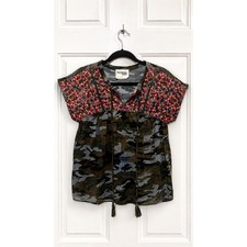 Savanna Jane Embroidered Boho Tunic Top with Multicolor Chevron Detail, Size L — listing 5
